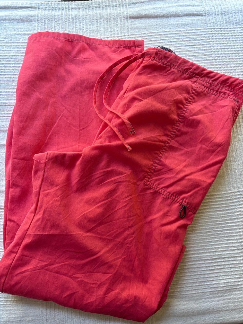 Scrubstar Women's Coral Red Drawstring Scrub Pants